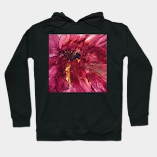 Abstract Bloom in Shades of Rose Hoodie